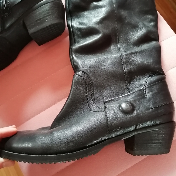 LOCALE Black Knee high boots size 39 - Picture 2 of 3